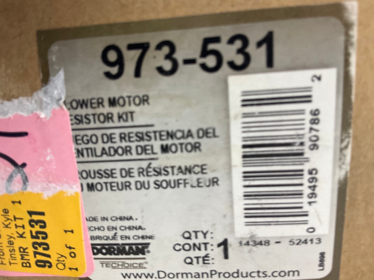 MISSING BUTT CONNECTOR Dorman 973-531 A/C Blower Motor Resistor Kit 08-11 Focus