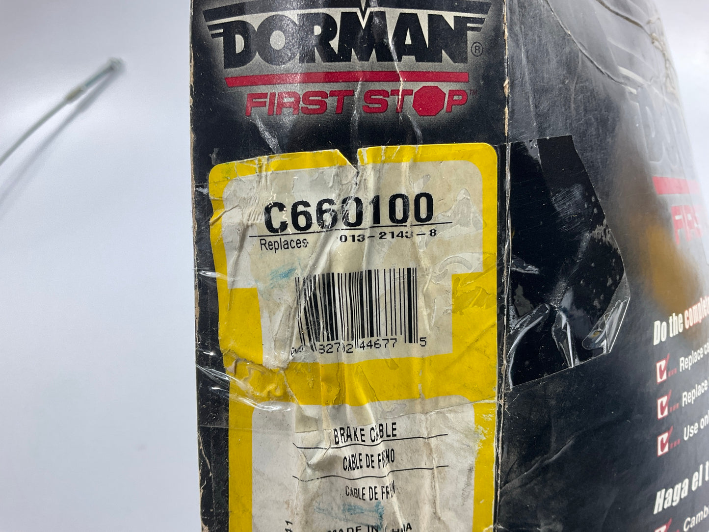 Dorman C660100 Rear Left / Right Parking Brake Cable ( Rear Drum Brakes ONLY)