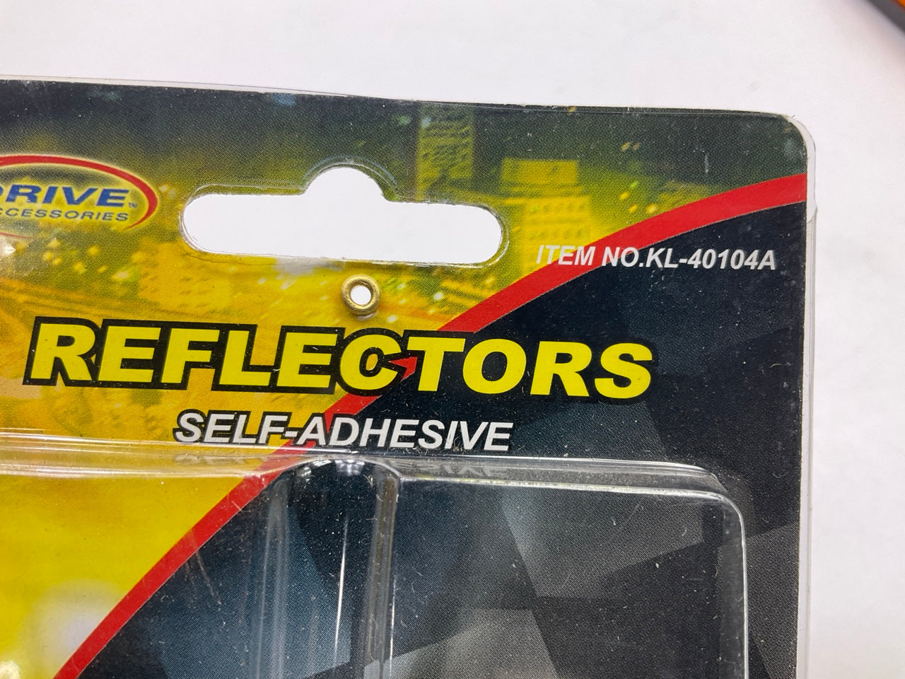 Drive KL-40104A Amber Trailer Reflectors, PAIR, Self Adhesive, 5-1/8'' X 1-11/32''
