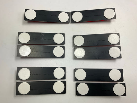 (10) Rectangular Quick-Mount Trailer Red Reflectors, 5-3/16'' Long X 1-3/8'' Wide