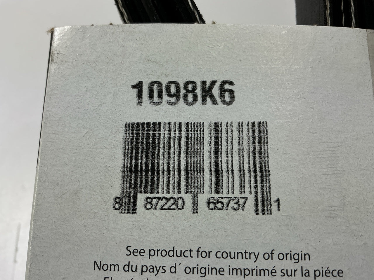 Drive Works 1098K6 Serpentine Belt - 6 Ribs