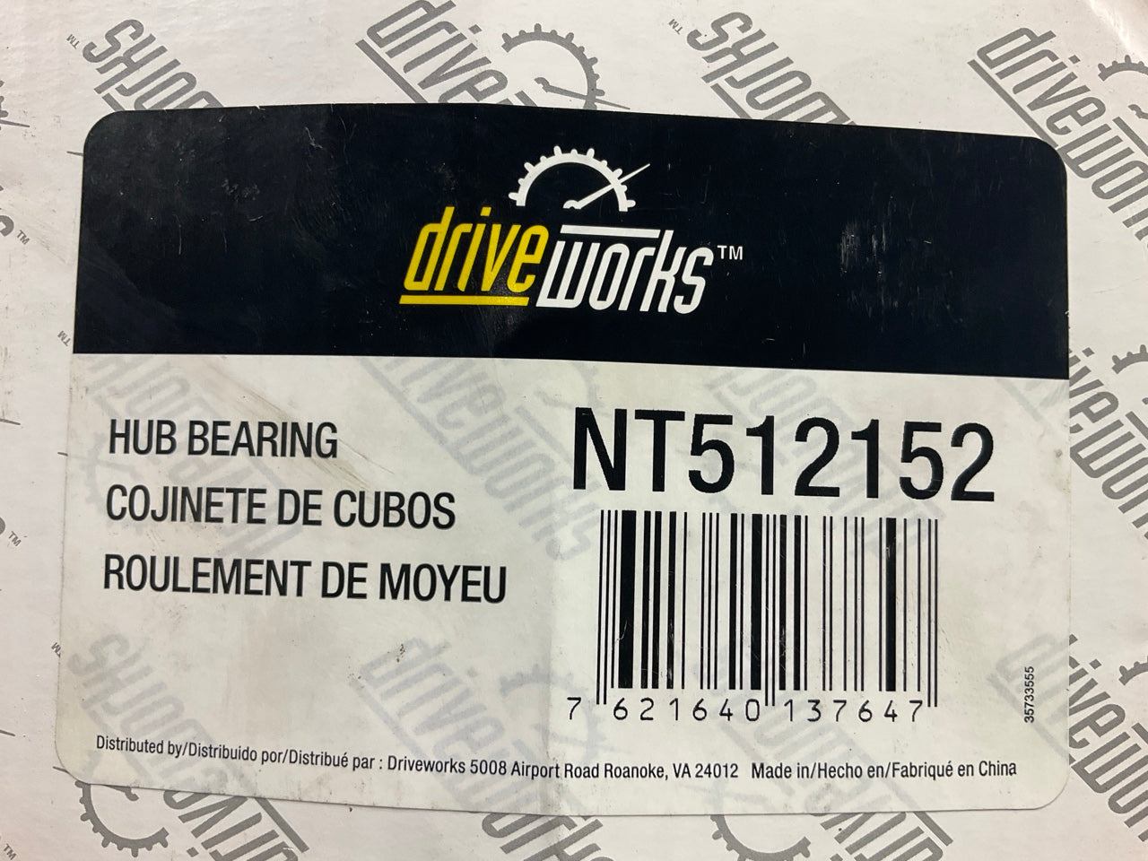 Drive Works NT512152 Rear Wheel Bearing And Hub
