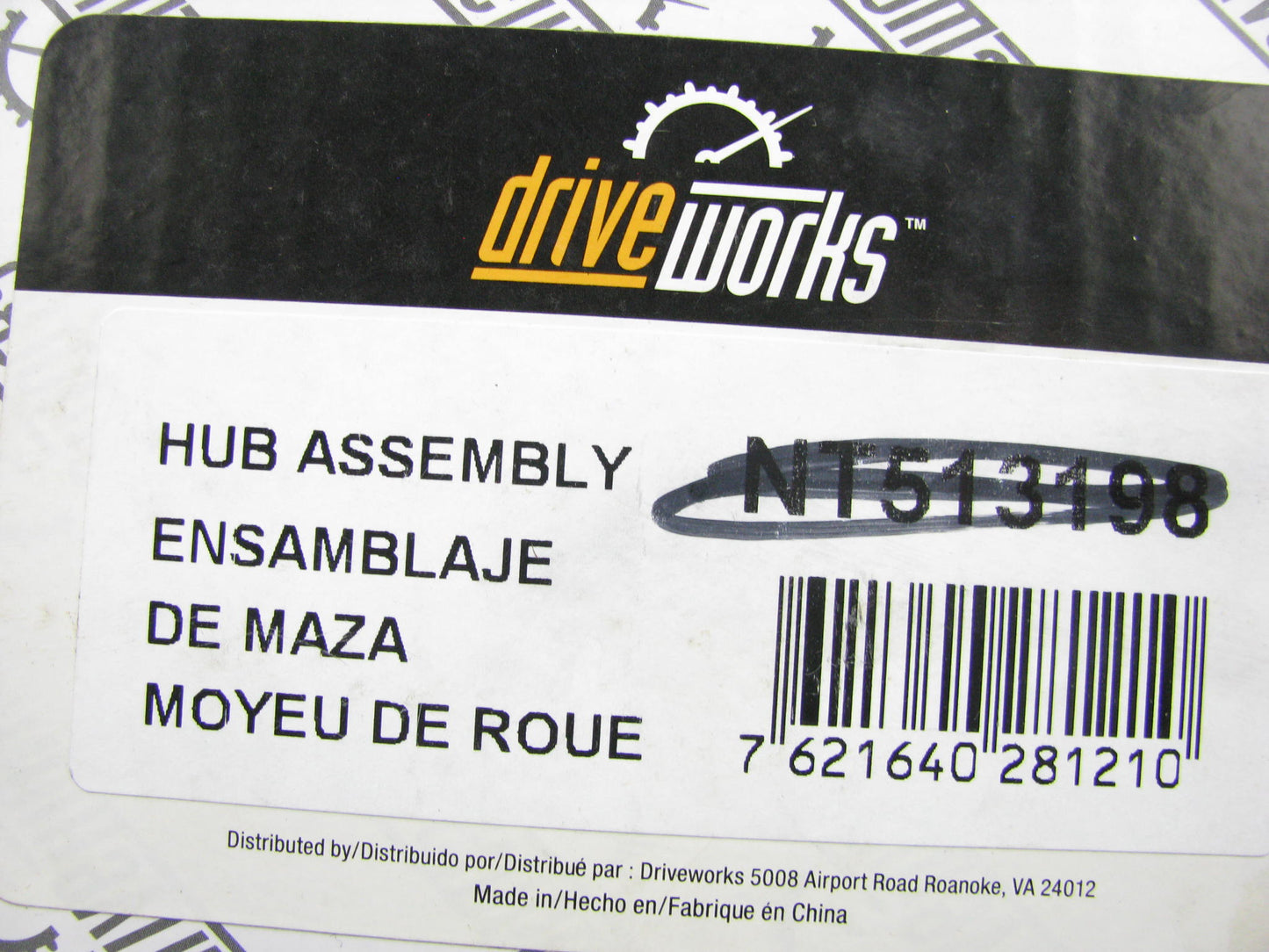 Drive Works NT513198 Wheel Bearing And Hub Assembly - Front