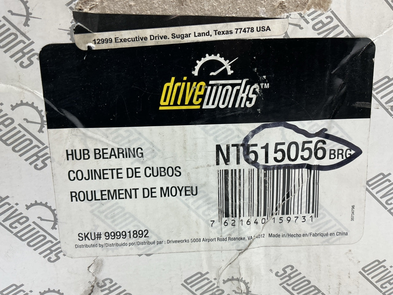 Drive Works NT515056 Front Wheel Bearing And Hub Assembly