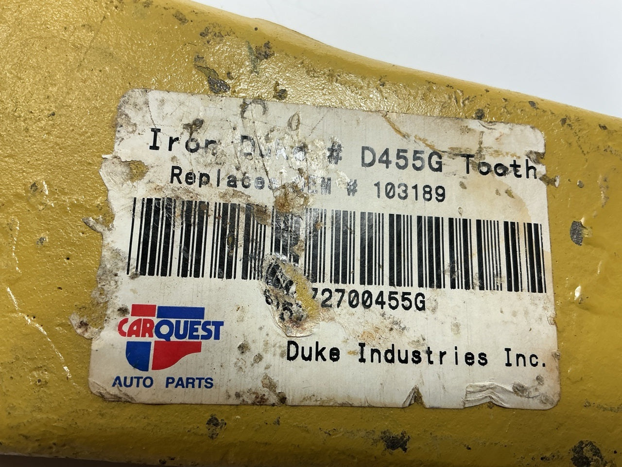 Duke D455G Excavator Bucket Tooth For John Deere 103189 / T103189