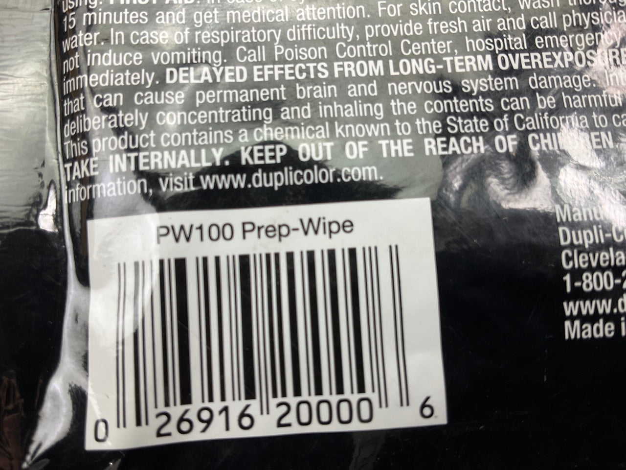 Dupli-color PW100 Touch-up Repair Prep-Wipe Towelette 1/2 '' X 11'', 0.5fl Oz