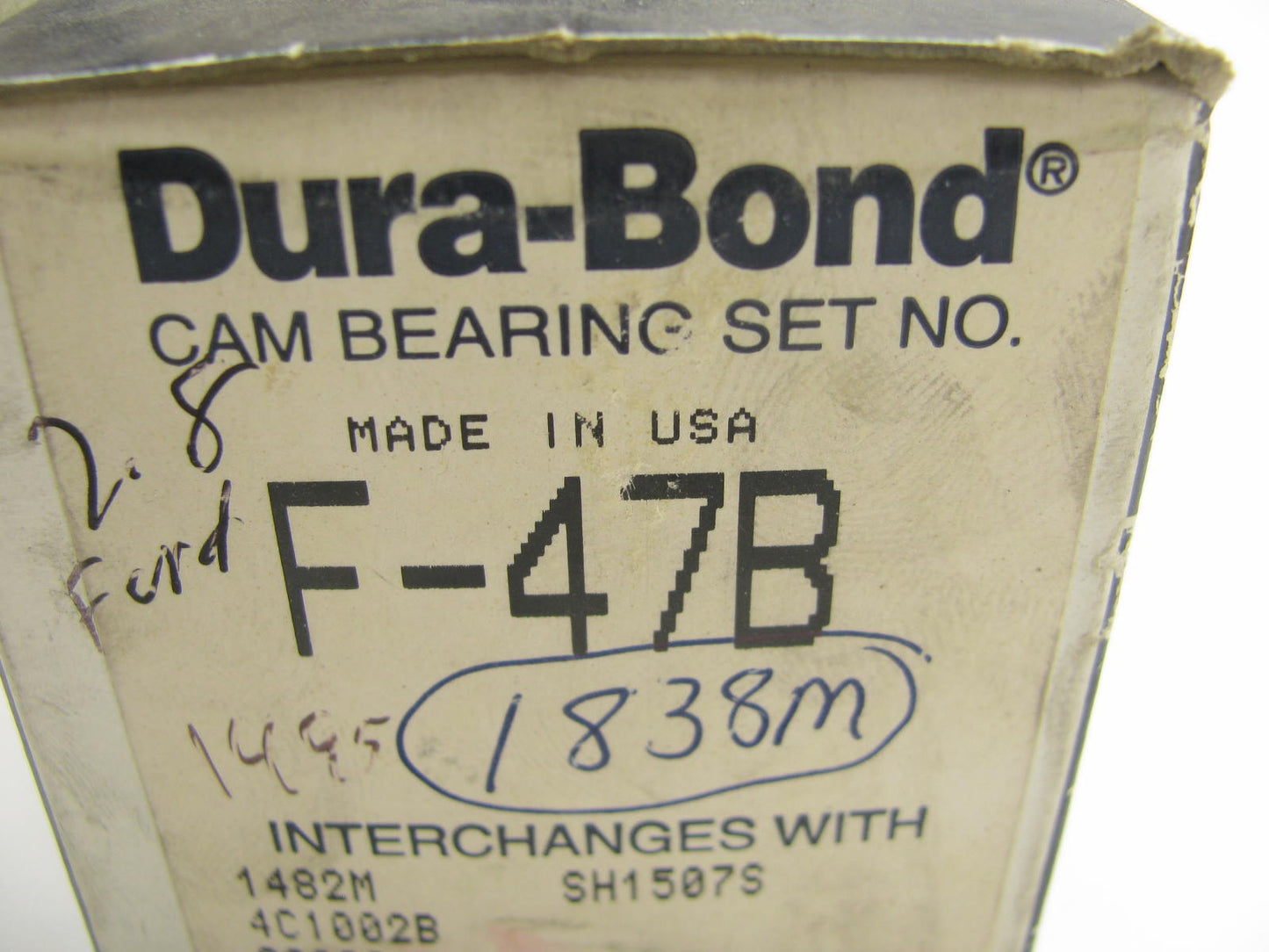 Dura-bond F-47B Camshaft Bearings - Standard For 1983-1992 Ford 2.8L 2.9L