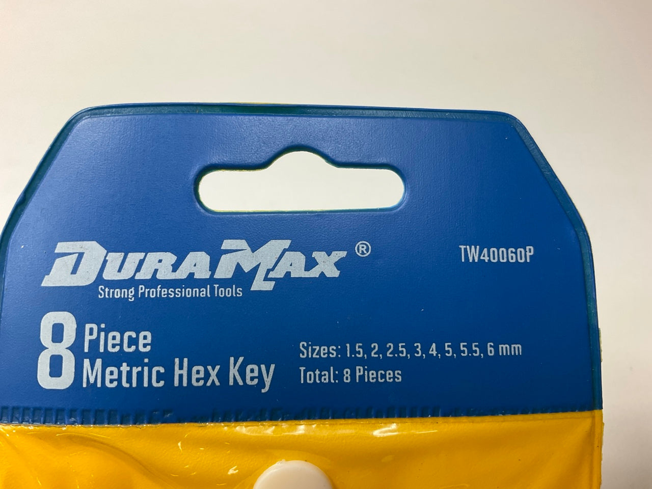 Dura Max TW40060P 8 Piece Metric Hex Key, 1.5mm To 6mm