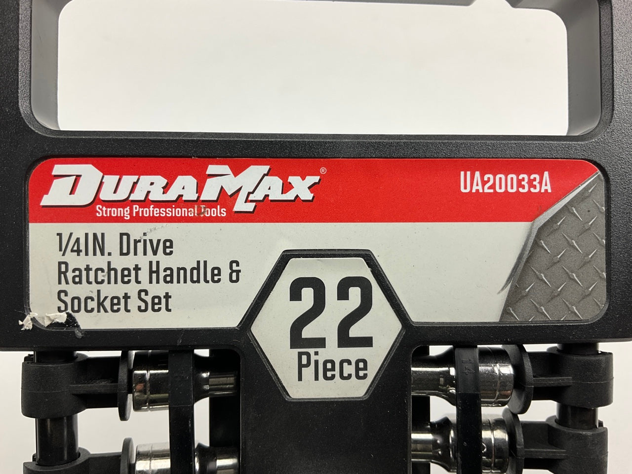 Dura Max UA20033A 22-Piece 1/4'' Drive Ratchet Handle & Socket Set