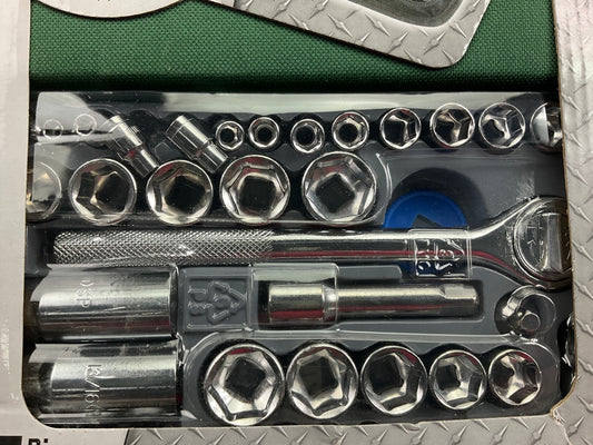 Dura Max UB50049W 57 Piece 1/4'' & 3/8'' Drive Socket Set In Zipper Nylon Bag