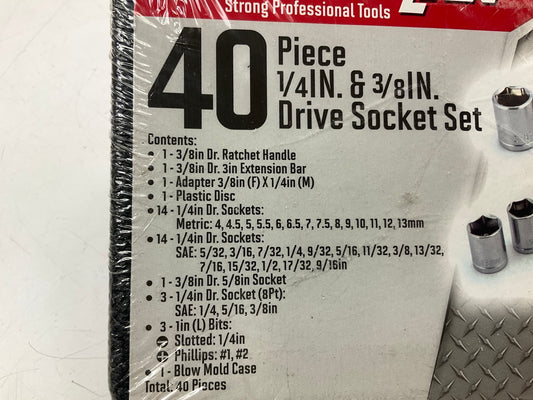 Dura Max UB50051S 1/4'' Drive & 3/8'' Drive Socket Set, 40-Piece