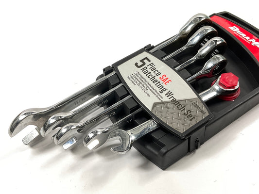 Dura Max UW50159A 5 Piece SAE Ratcheting Wrench Set 5/16''-11/16''