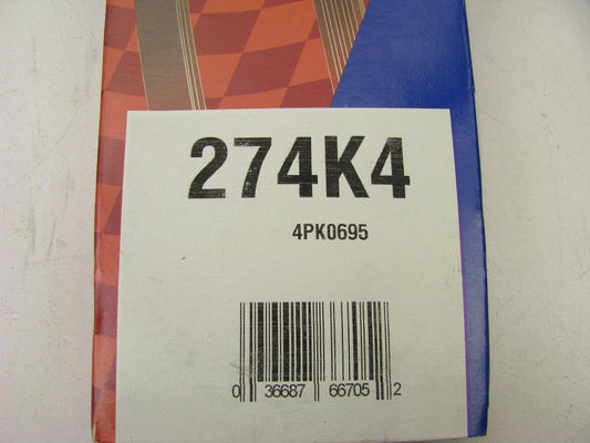 Duralast 274K4 Serpentine Belt - 14mm X 704mm - 4 Ribs