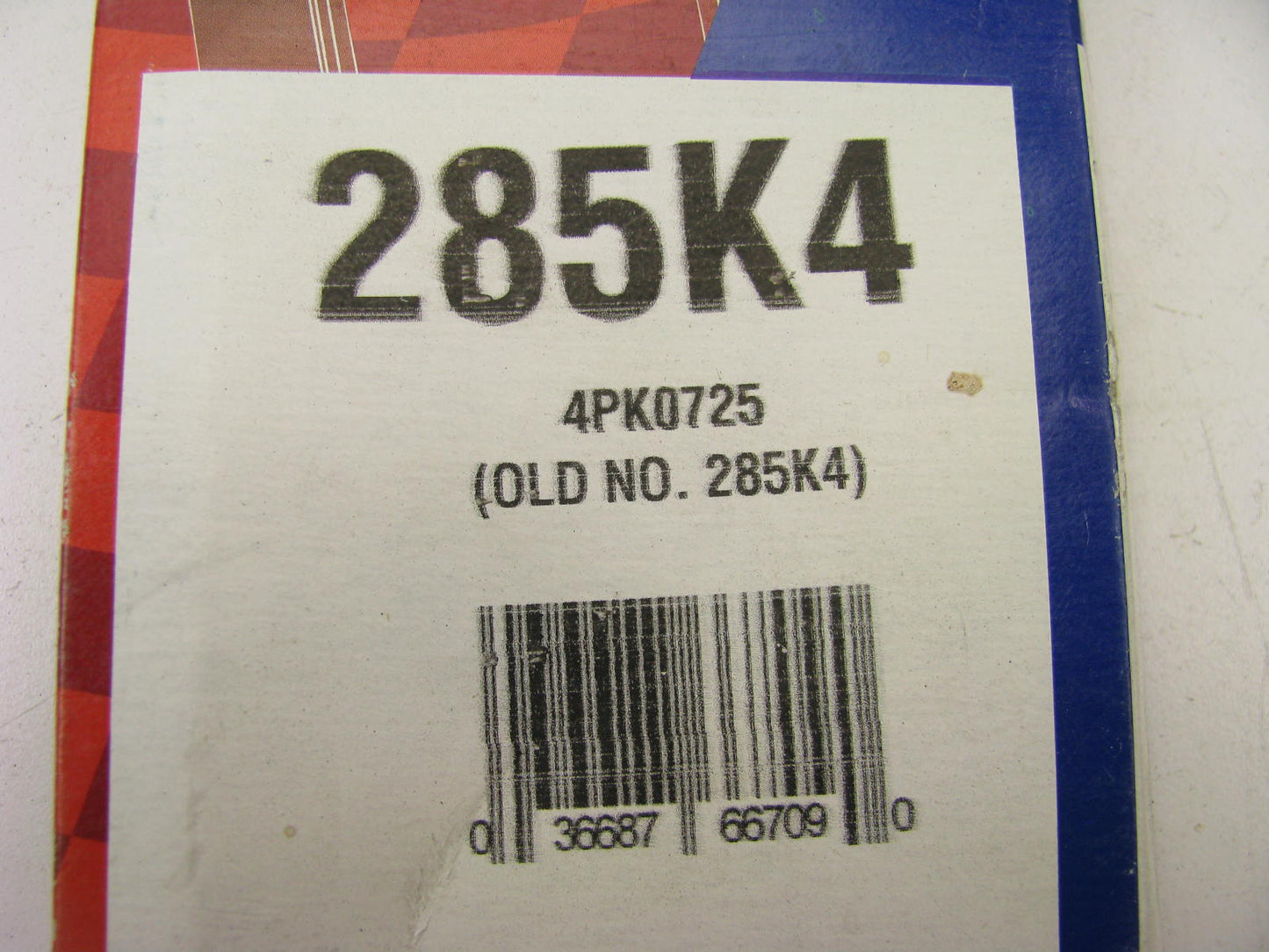 Duralast 285K4 Serpentine Belt - 14mm X 743mm - 4 Ribs