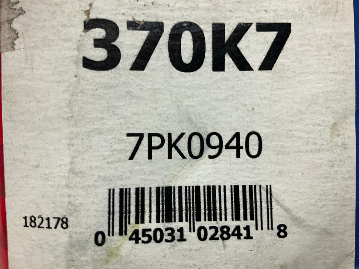 Duralast 370K7 Serpentine Belt - 1984-1986 Toyota 5M-GE 2.8L