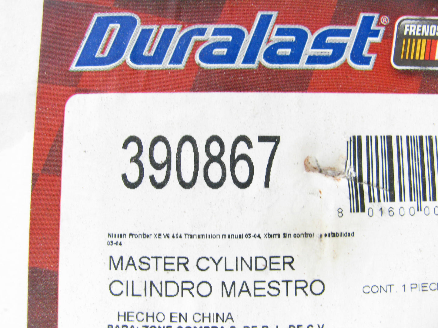 Duralast 390867 Brake Master Cylinder