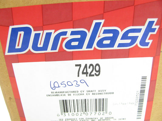 Duralast 7429 Reman Auto Trans CV Axle Assembly - Front Right