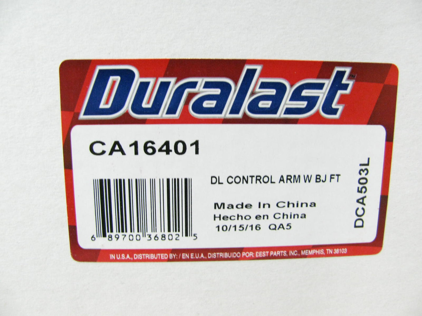 Duralast CA16401 Suspension Control Arm & Ball Joint Assembly - Front Left Lower