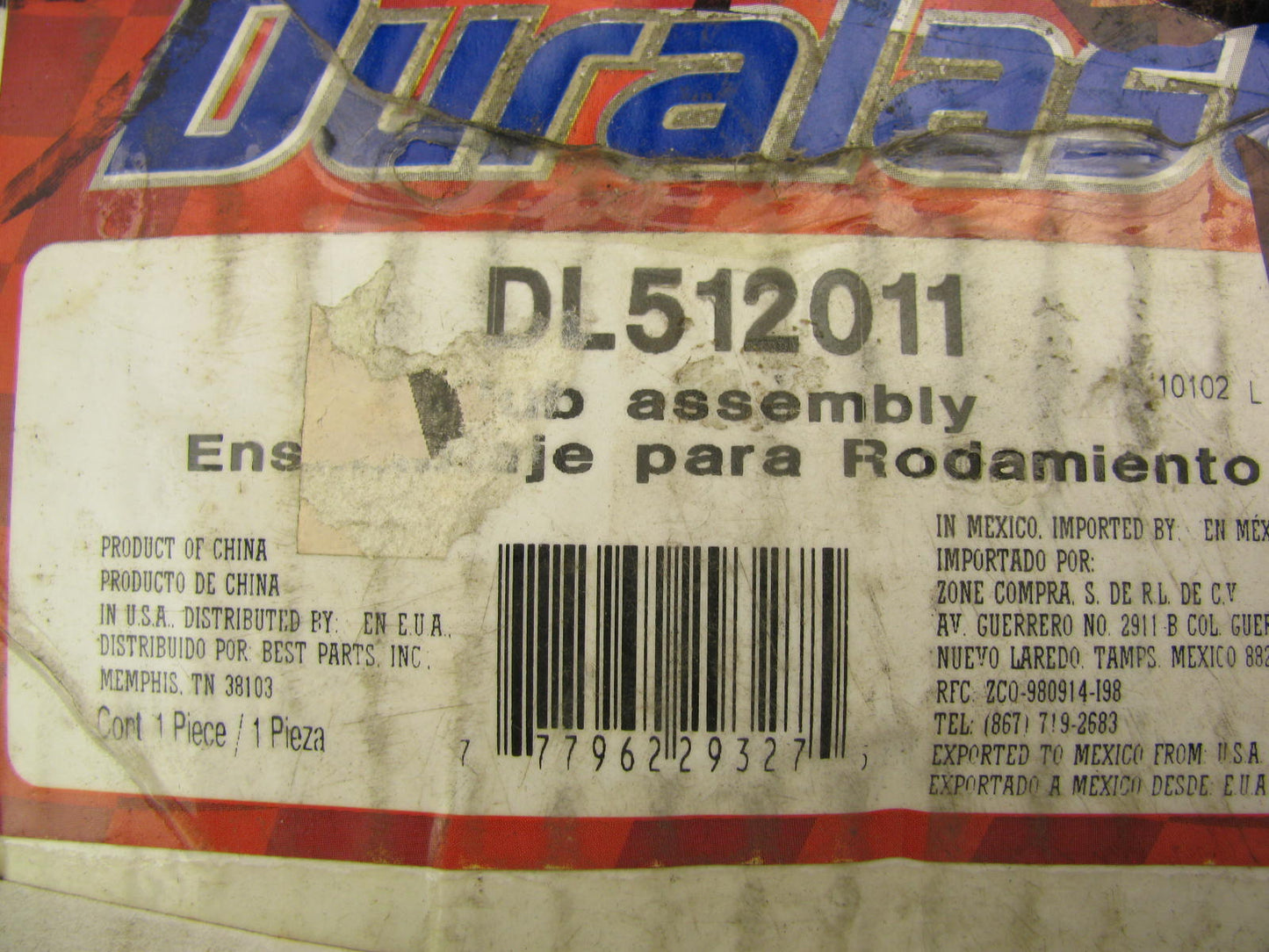 Duralast DL512011 Rear Wheel Bearing And Hub Assembly - 4 Wheel ABS