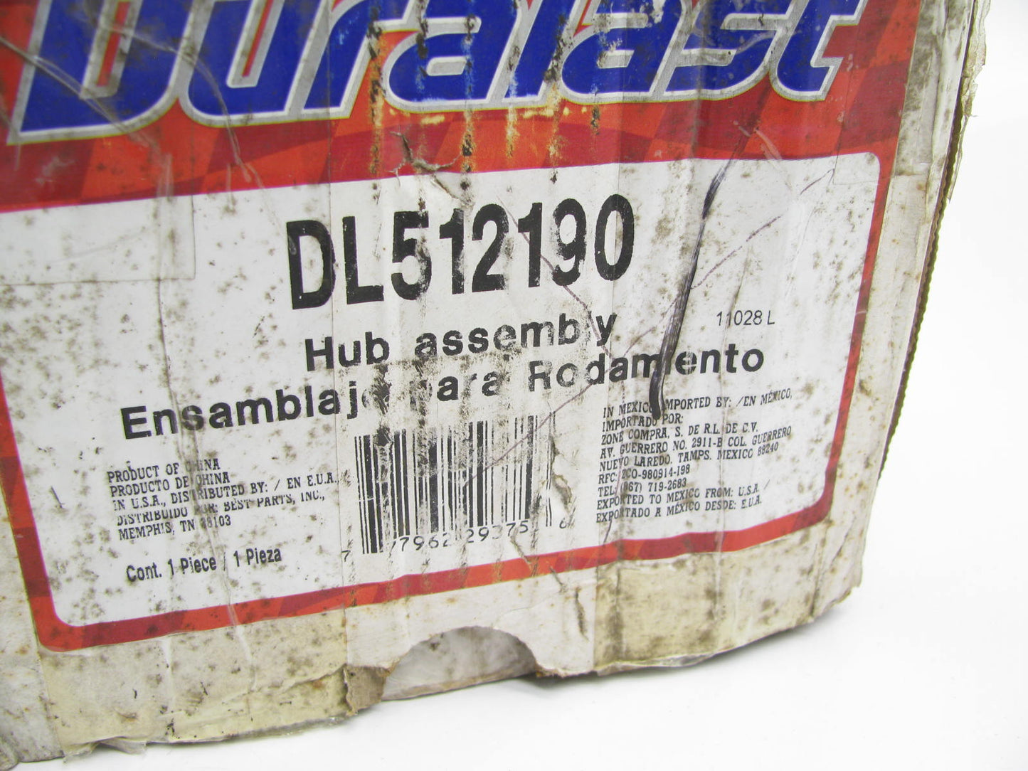 Duralast DL512190 REAR Wheel Bearing And Hub Assembly 4-WHEEL ABS