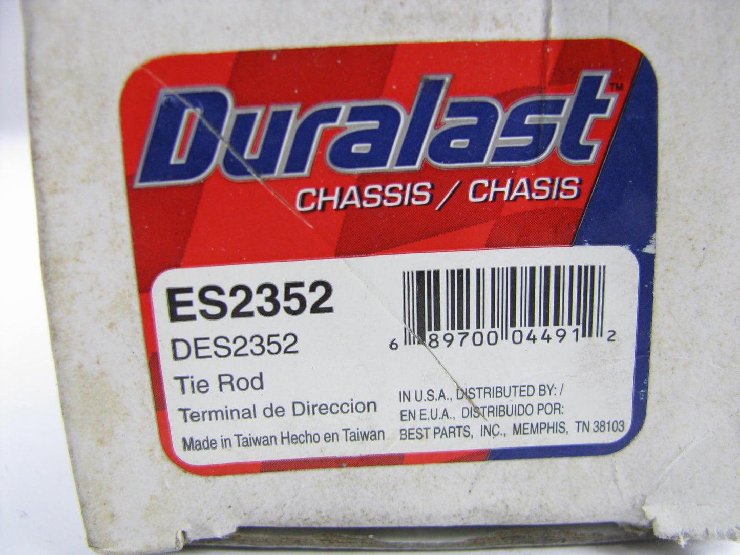 Duralast ES2352 FRONT INNER Steering Tie Rod End
