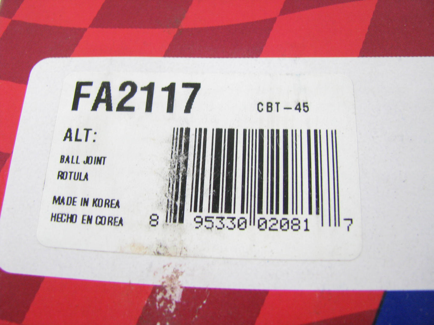 Duralast FA2117 Suspension Ball Joint Front Lower