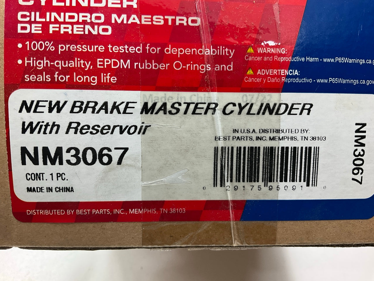 Duralast NM3067 Brake Master Cylinder W/O Reservoir