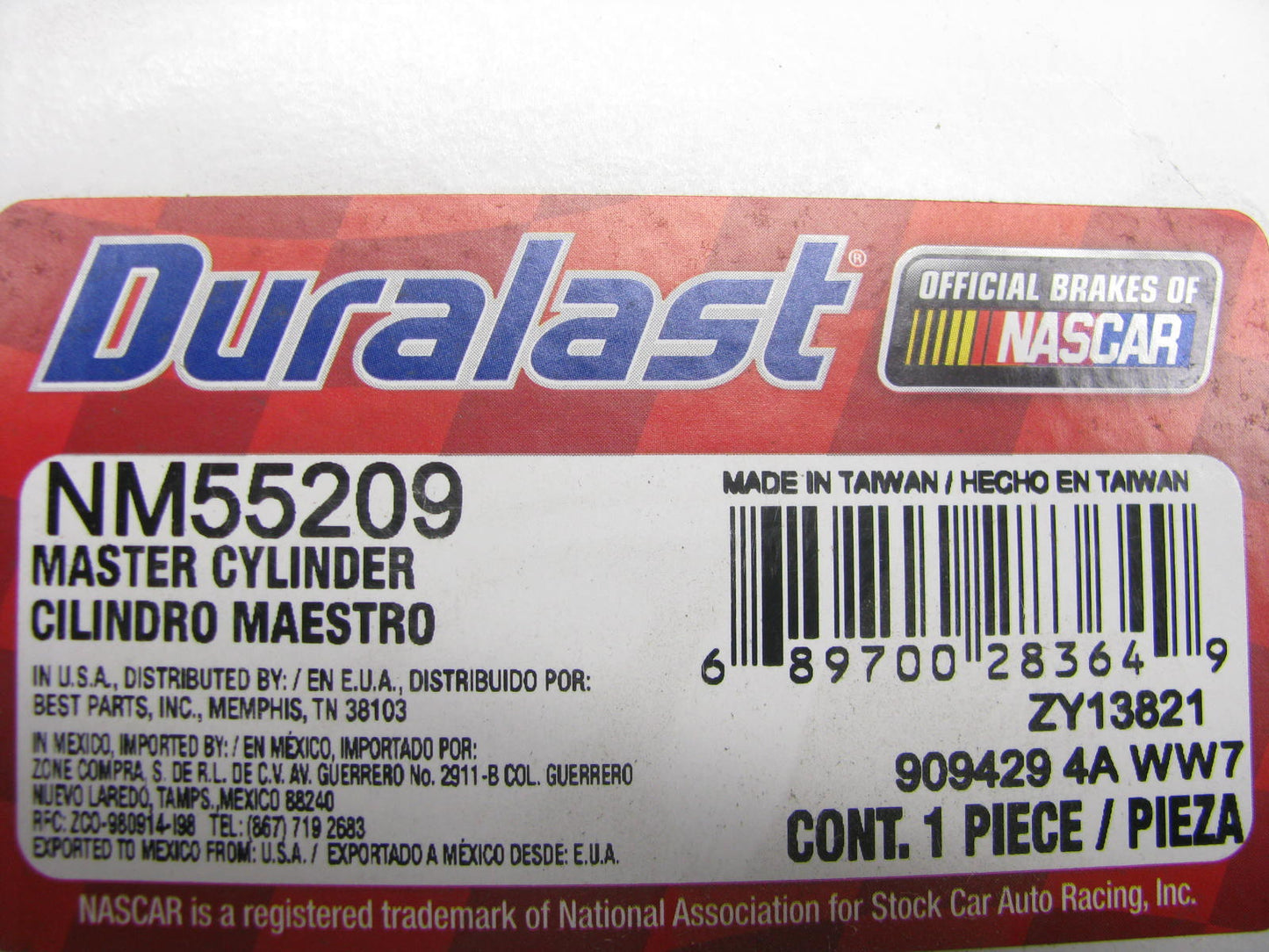 Duralast NM55209 Brake Master Cylinder For 1995-2002 Kia Sportage A/T