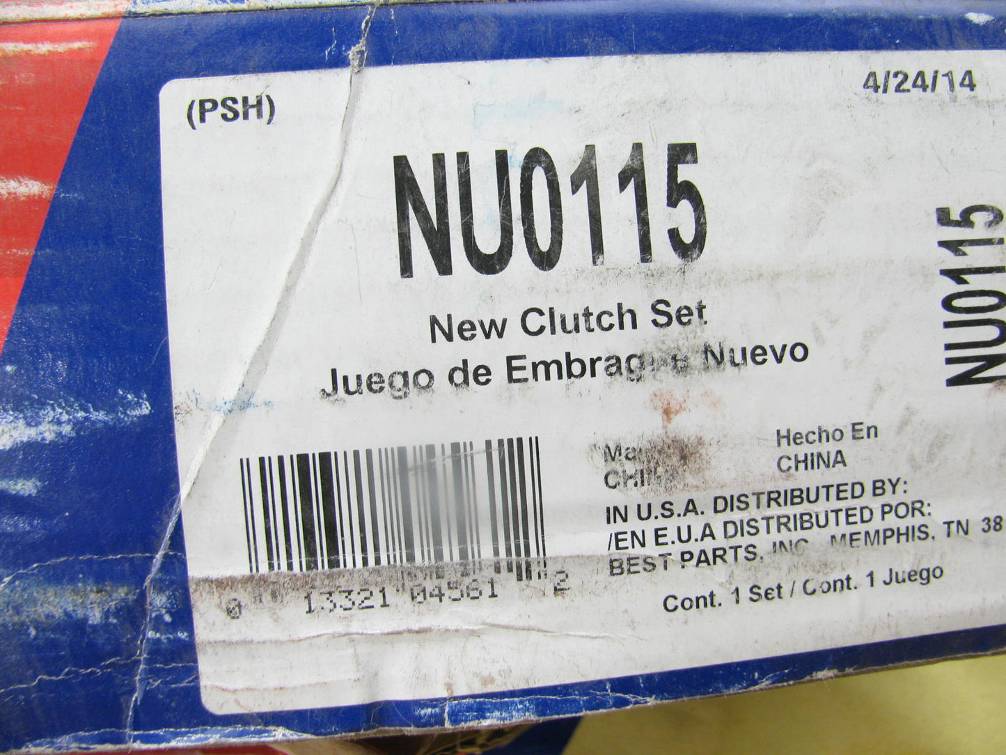 Duralast NU0115 Clutch Pressure Plate & Clutch Disc (MISSING BEARING)