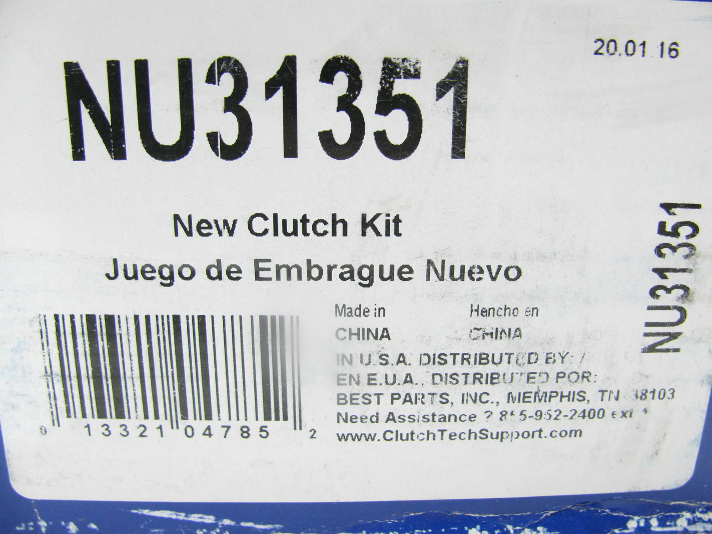Duralast NU31351 Clutch Kit For 1999-2003 Tracker, Vitara