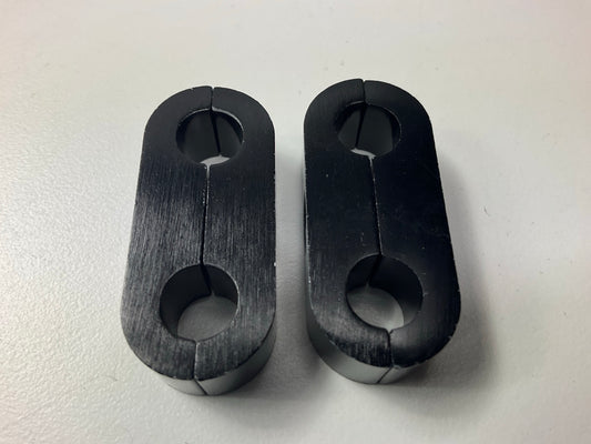 Earls 167506ERL Hose & Tubing Separator, 3/8'', Package Of 2, Black Anodized