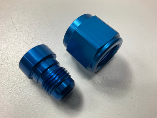 Earls 9892086ERL Fitting Adapter Straight 8AN Female, 6AN Male Blue Reducer