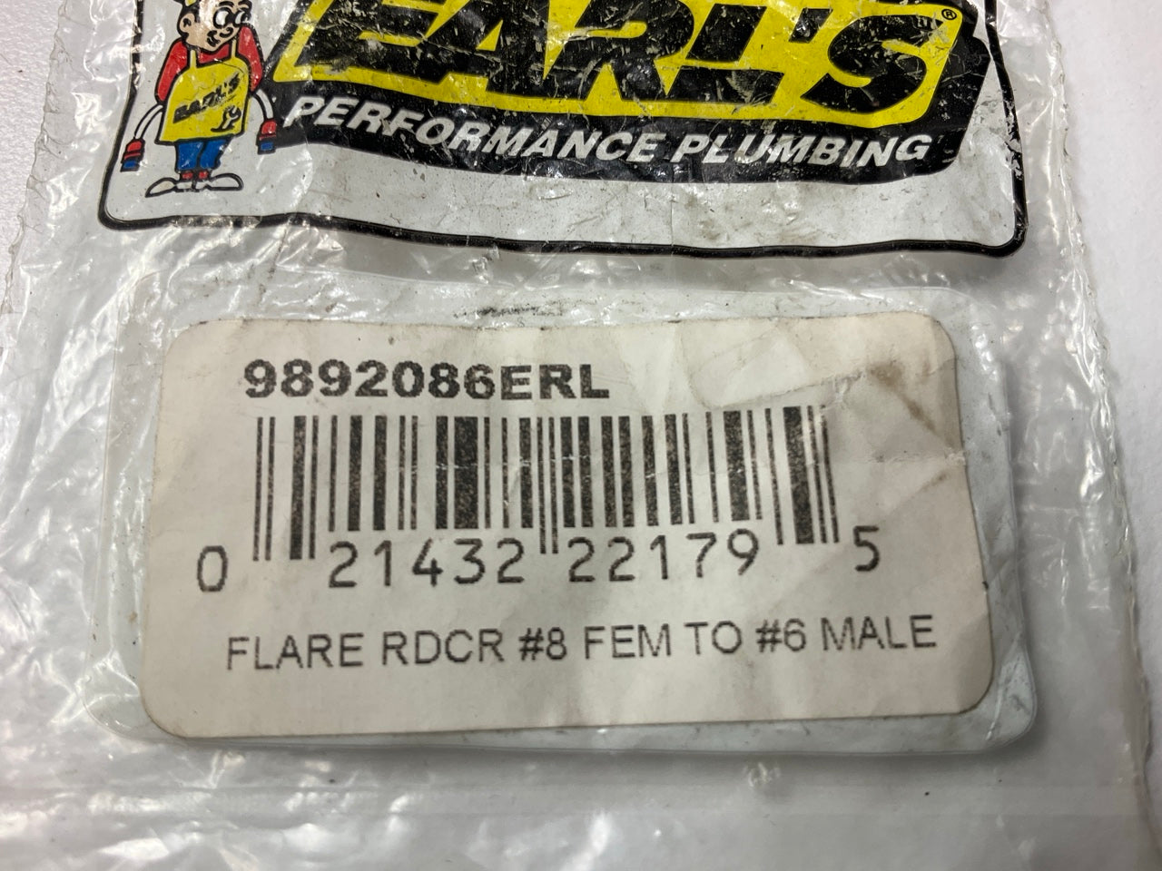 Earls 9892086ERL Fitting Adapter Straight 8AN Female, 6AN Male Blue Reducer