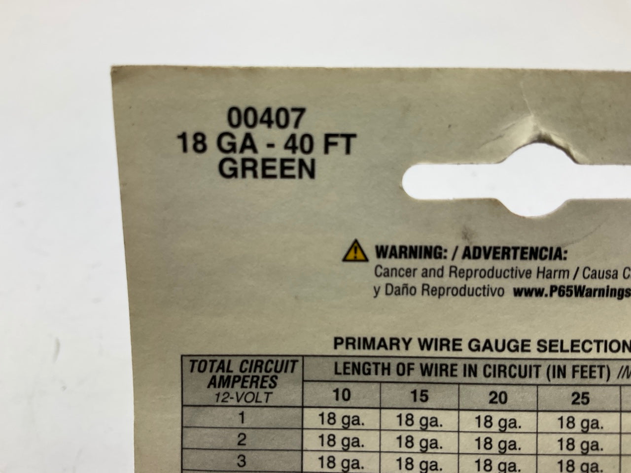 East Penn 00407 Primary Wire, 18 Gauge, Green, 40' Long