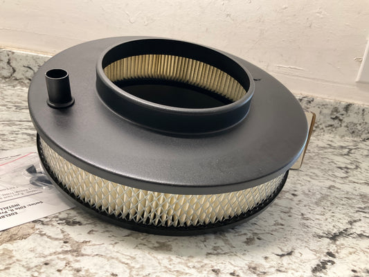 Edelbrock 1203 Pro-Flo Black 10'' Round Air Cleaner With 2'' Paper Filter Element