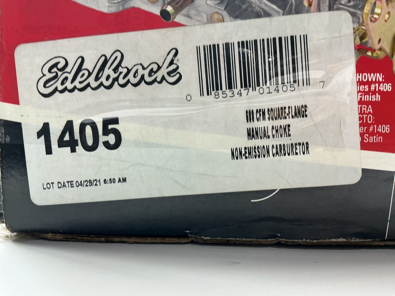 Edelbrock 1405 Performer Carburetor 600 CFM With Manual Choke