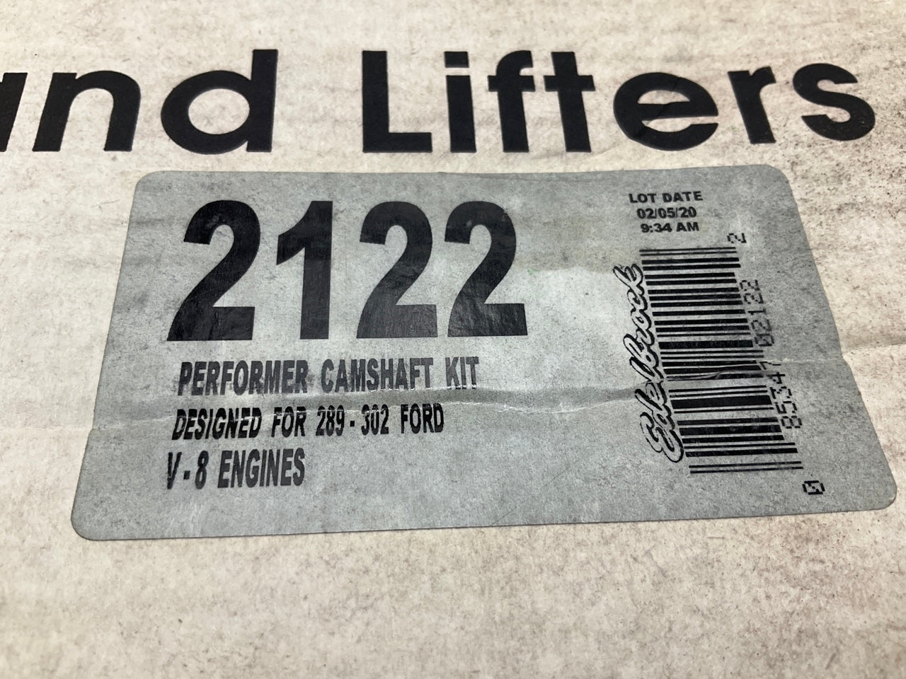 Edelbrock 2122 Performer Plus Camshaft And Lifter Kit - Ford 289 & 302 V8 Engine