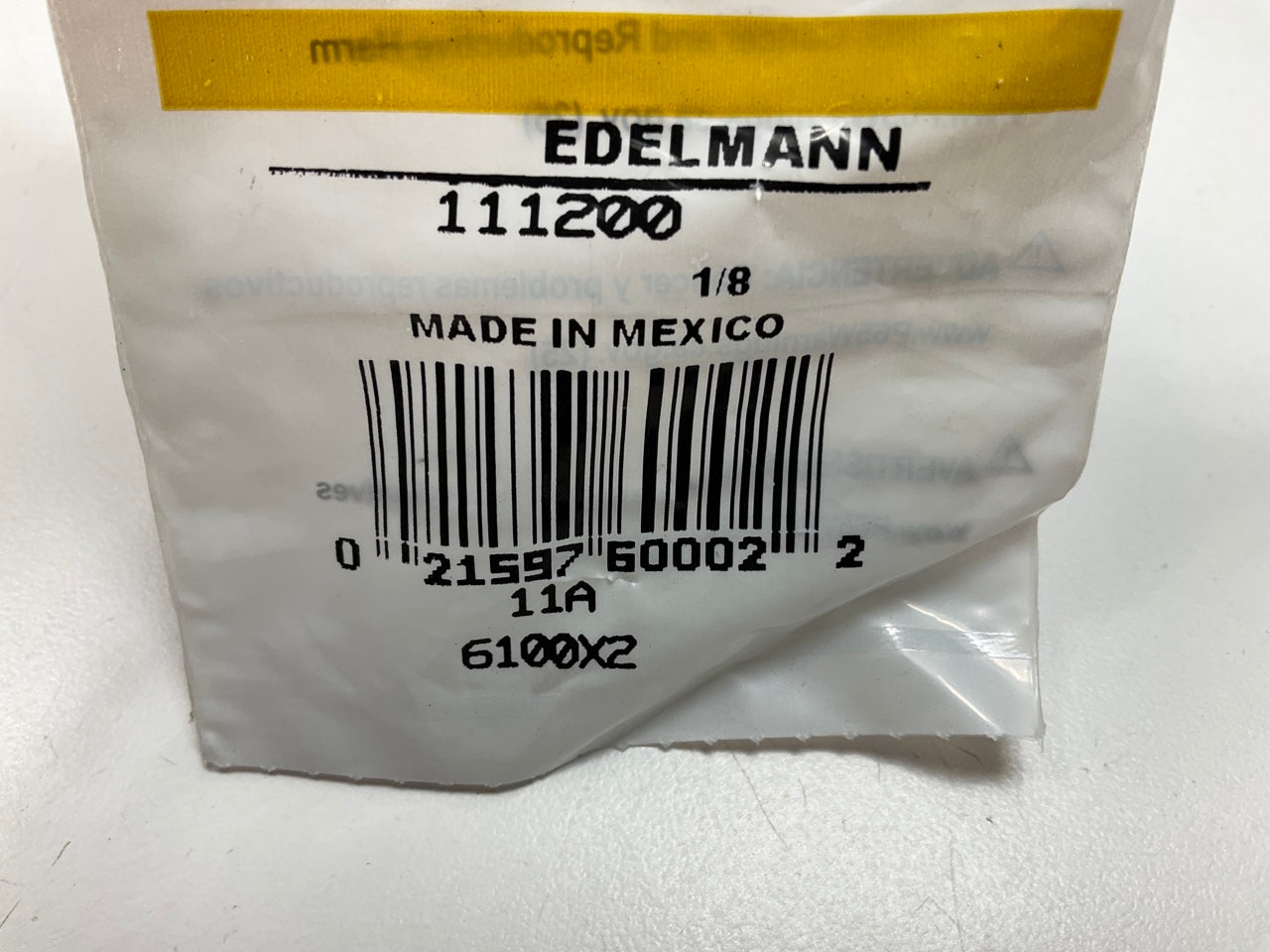 Edelmann 111200 Double Compression Fitting Nut, 1/8'' Tube