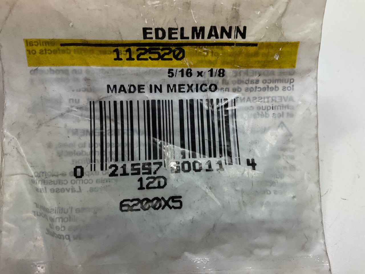 Edelmann 112520 Double Compression Fitting Male Connector, 5/16'' Tube 1/8'' NPT