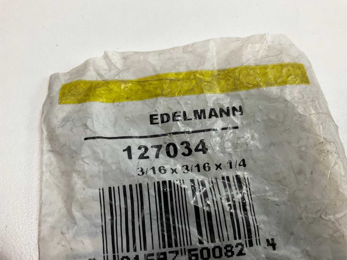 (5) Edelmann 127034 Inverted Flare Trailer Brake Tee, 3/16'' X 3/16'' X 1/4''