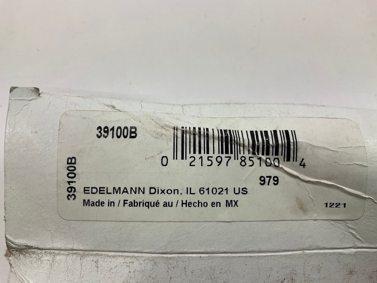 Edelmann 39100 90 Deg. Power Steering Line End Fitting; 3/8 Swivel X 3/8 Beaded