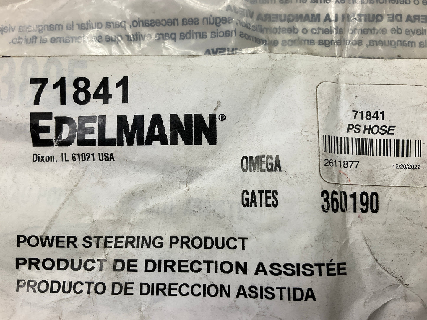 Edelmann 71841 Power Steering Pressure Line Hose Assembly