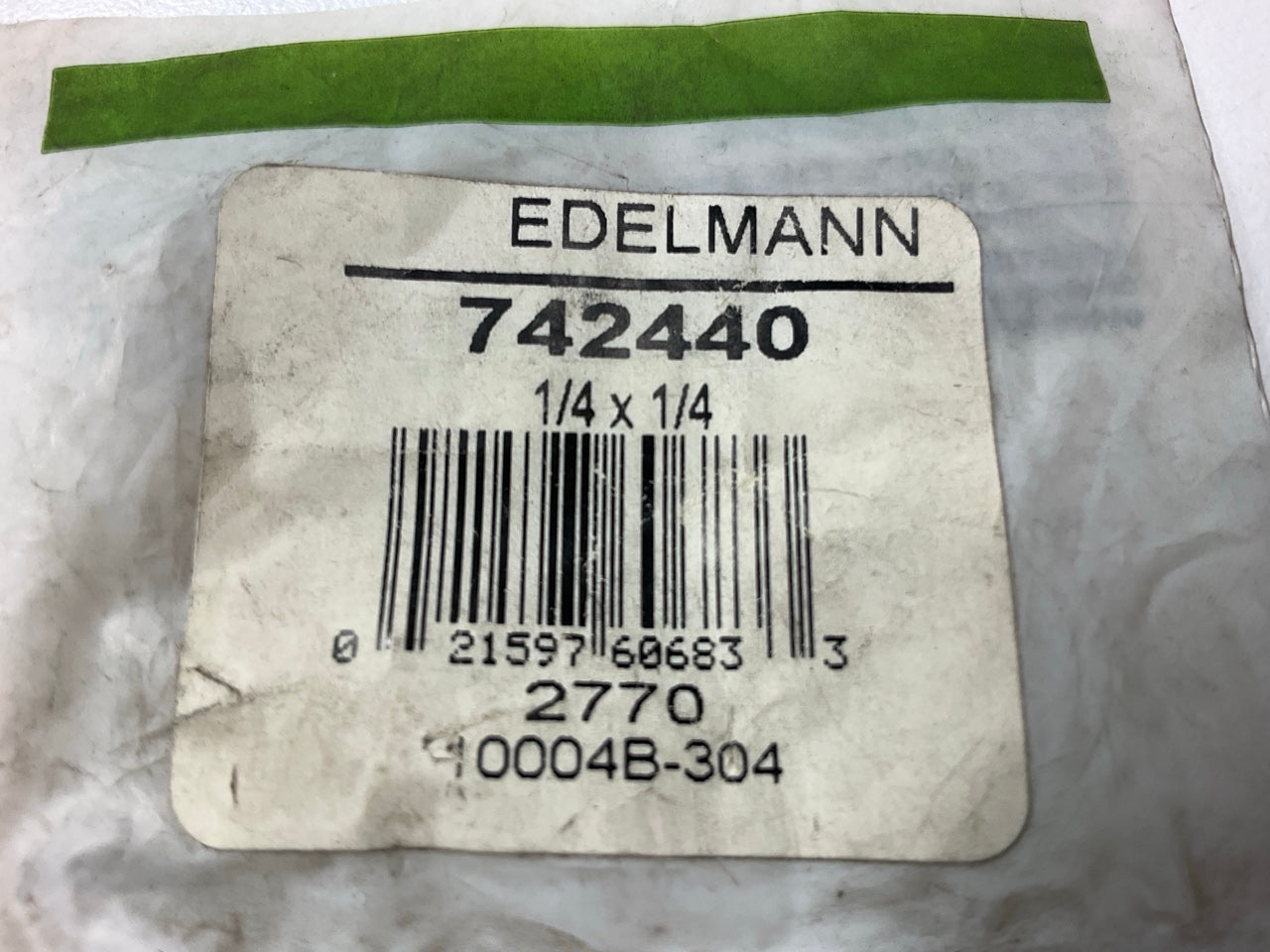 (5) Edelmann 742440 Push-On Hose Fitting, SAE 1/4'' Tube X 1/4'' Hose