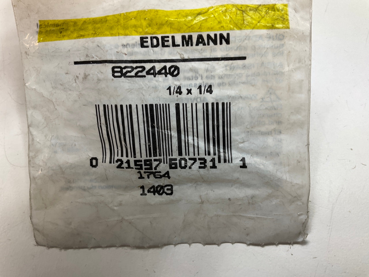Edelmann 822440 Clamp Style 90 Degree Male Elbow 1/4'' Inv. Flared X 1/4'' Hose
