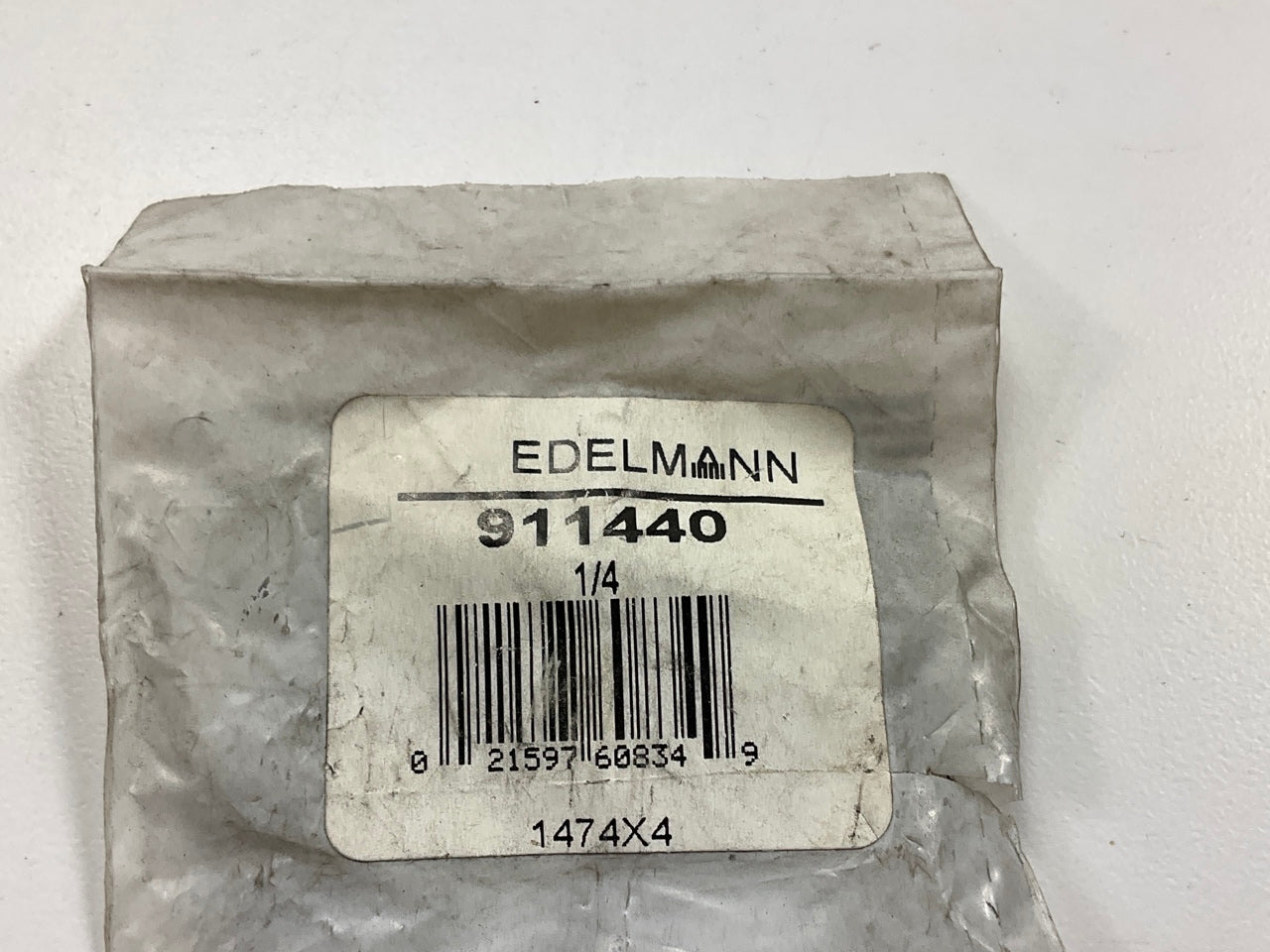 Edelmann 911440 Nylon 1/4'' Air Brake Tube Brass Fitting, Bulkhead Union