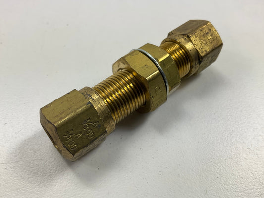 Edelmann 911460 Air Brake Tubing Bulkhead Union Coupler Fitting, 3/8'' Tube OD
