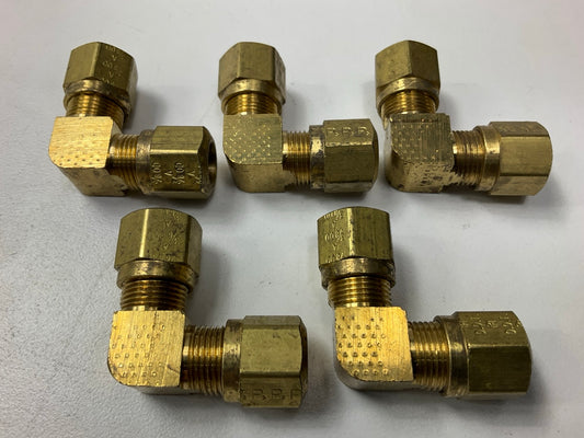 (5) Edelmann 916560 Air Brake Union Elbow Fitting For 3/8'' Nylon Tubing