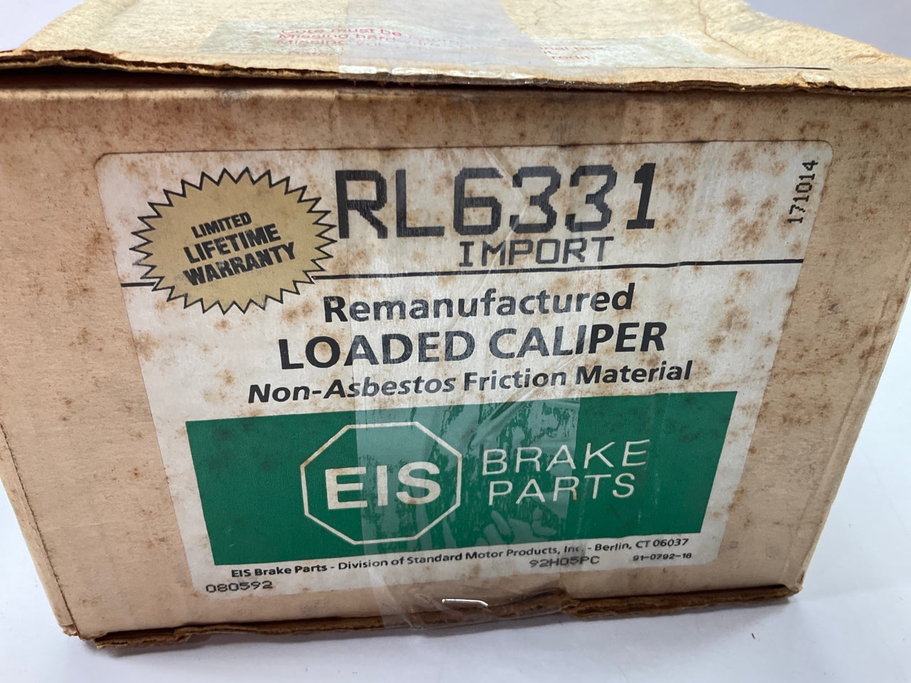 REMAN. EIS RL6331 Front Right Brake Caliper For 1986-1992 Toyota Supra