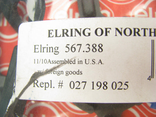 Elring 567-388 Valve Cover Gasket Set for 1987-1993 VW 1.6L 1.8L 2.0L 2.8L