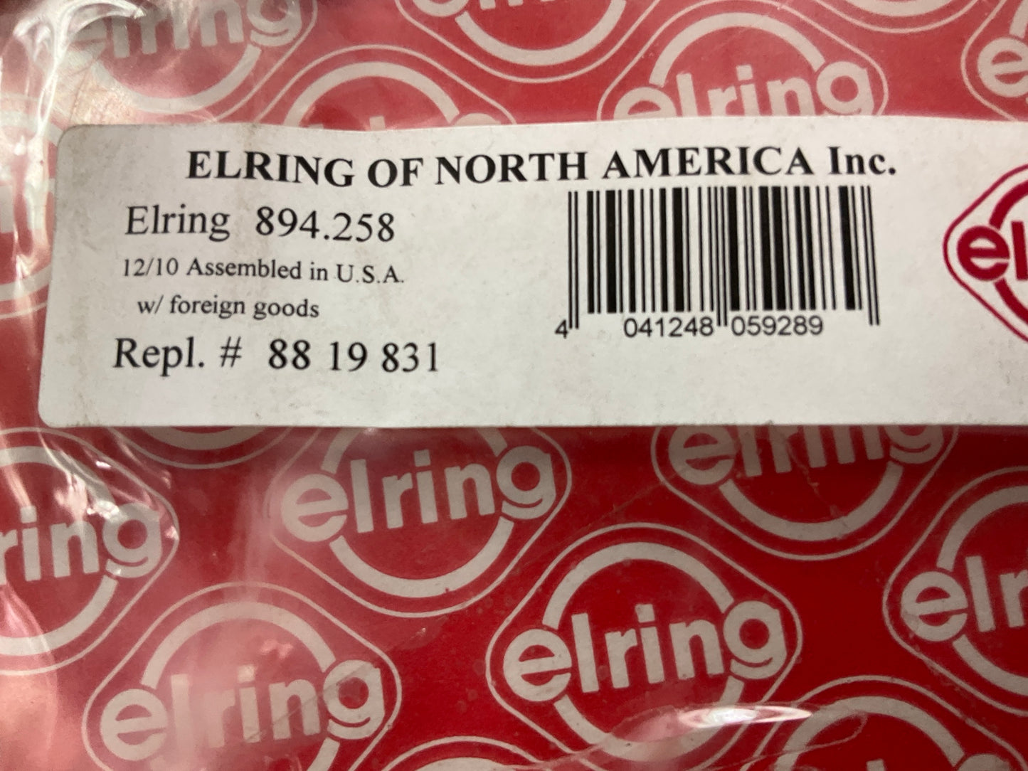 Elring 894.258 Cylinder Head Gasket Set For 1985-1994 Saab 900, 86-90 Saab 9000